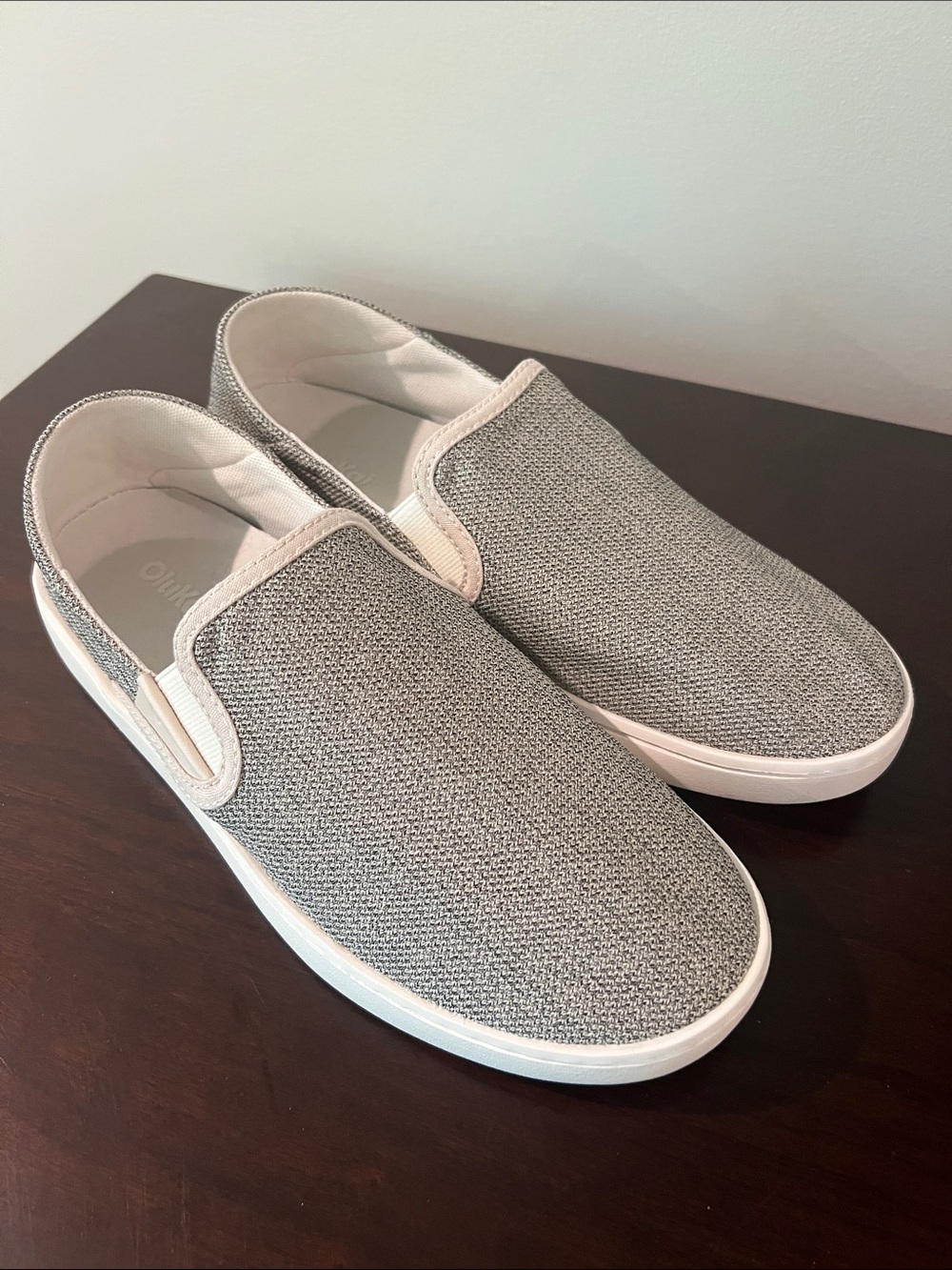 Olukai Slip-On Casual Beach/Boat Shoes - Light Gray